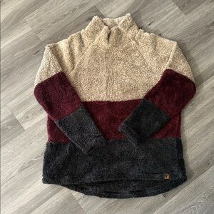 Cozy Colorblock Turtleneck Sweater